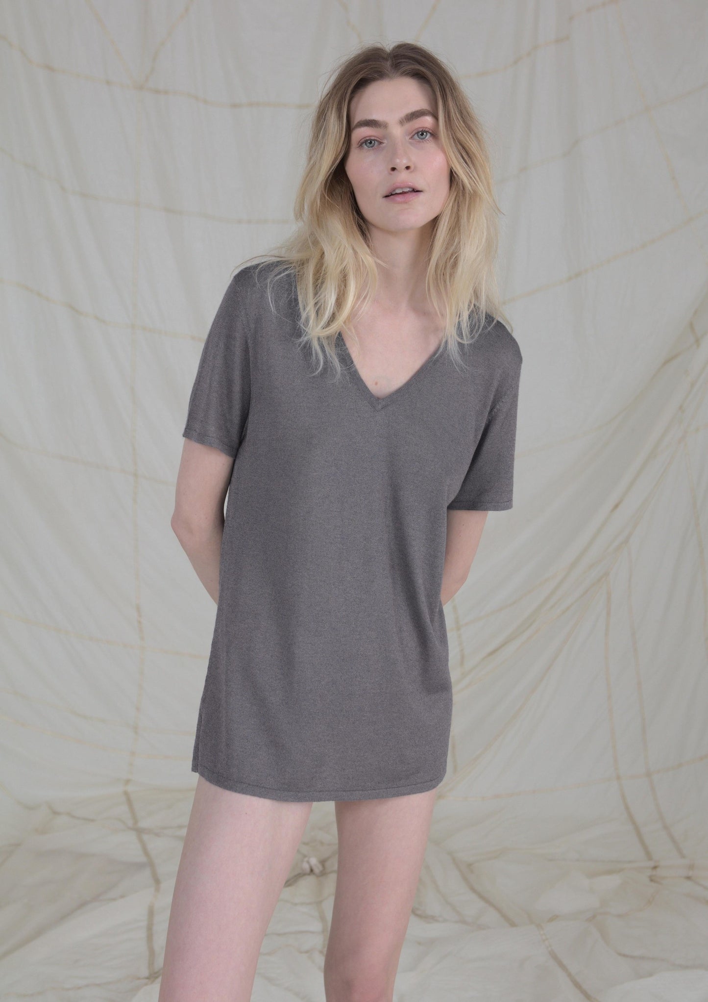 Short Sleeve Silk & Cashmere T-shirt