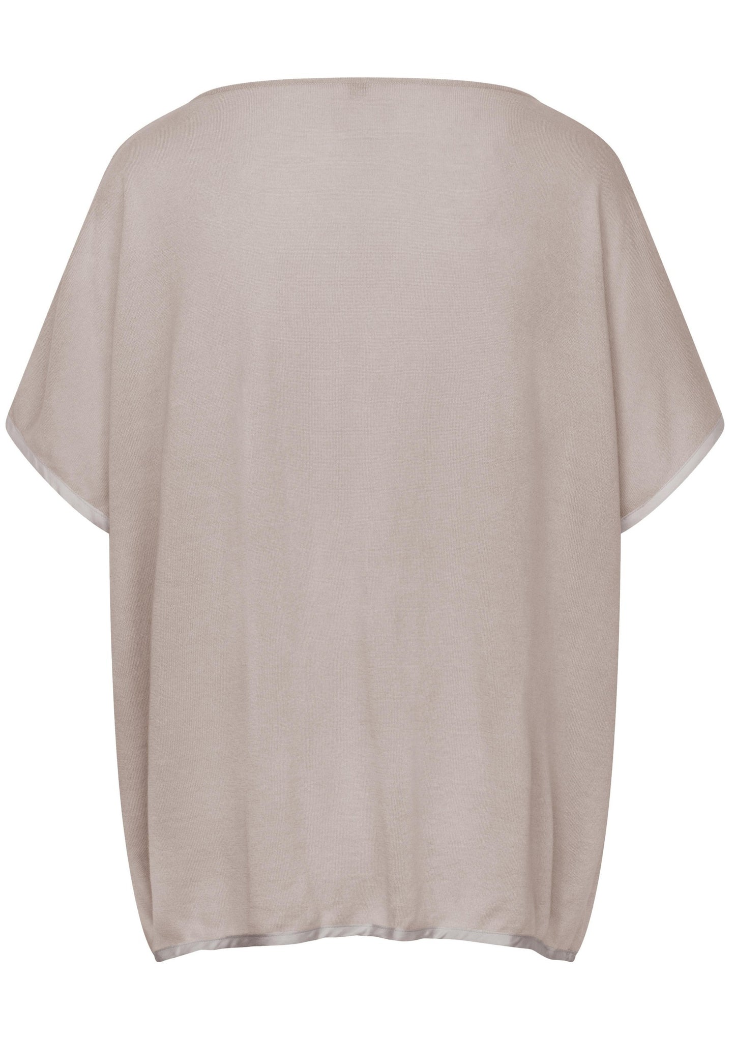 Short Sleeve Silk & Cashmere Boat Neck Top