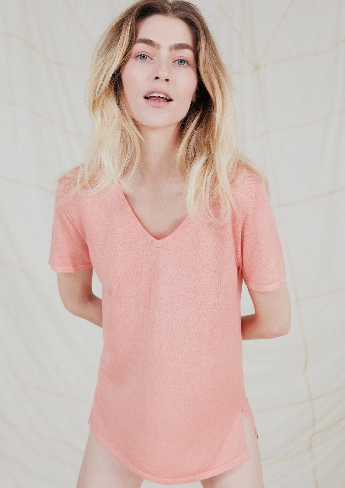 Short Sleeve Silk & Cashmere T-shirt