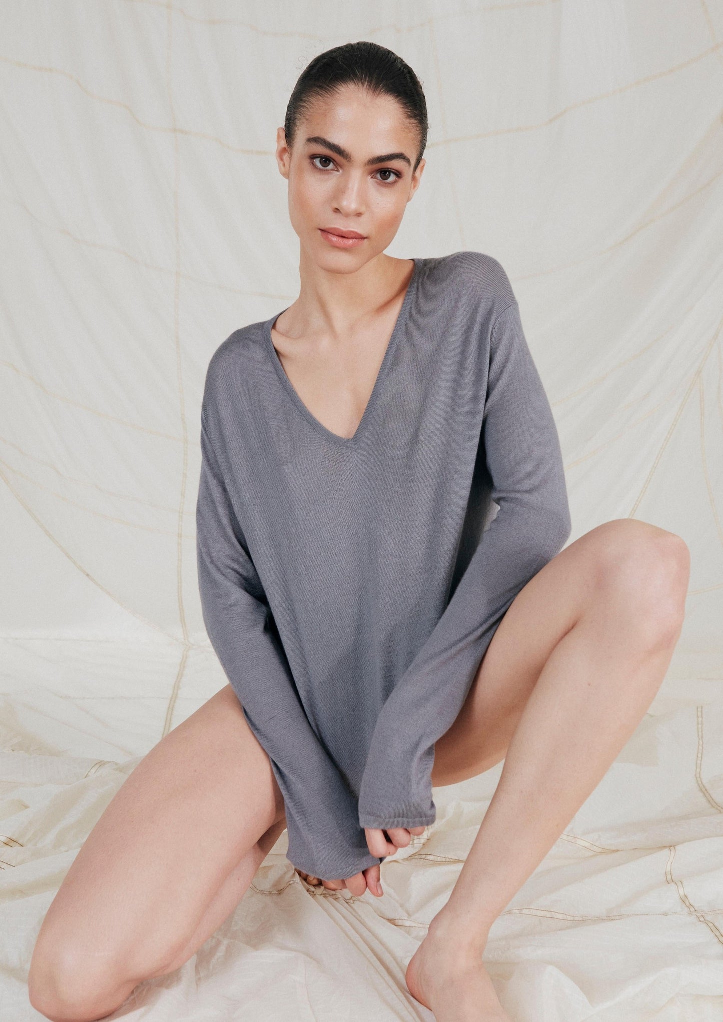 Long Sleeve Silk & Cashmere T-shirt