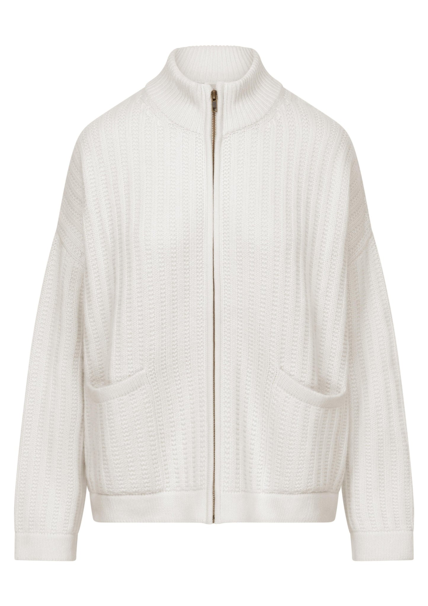 Wool & Cashmere Zip Cardigan