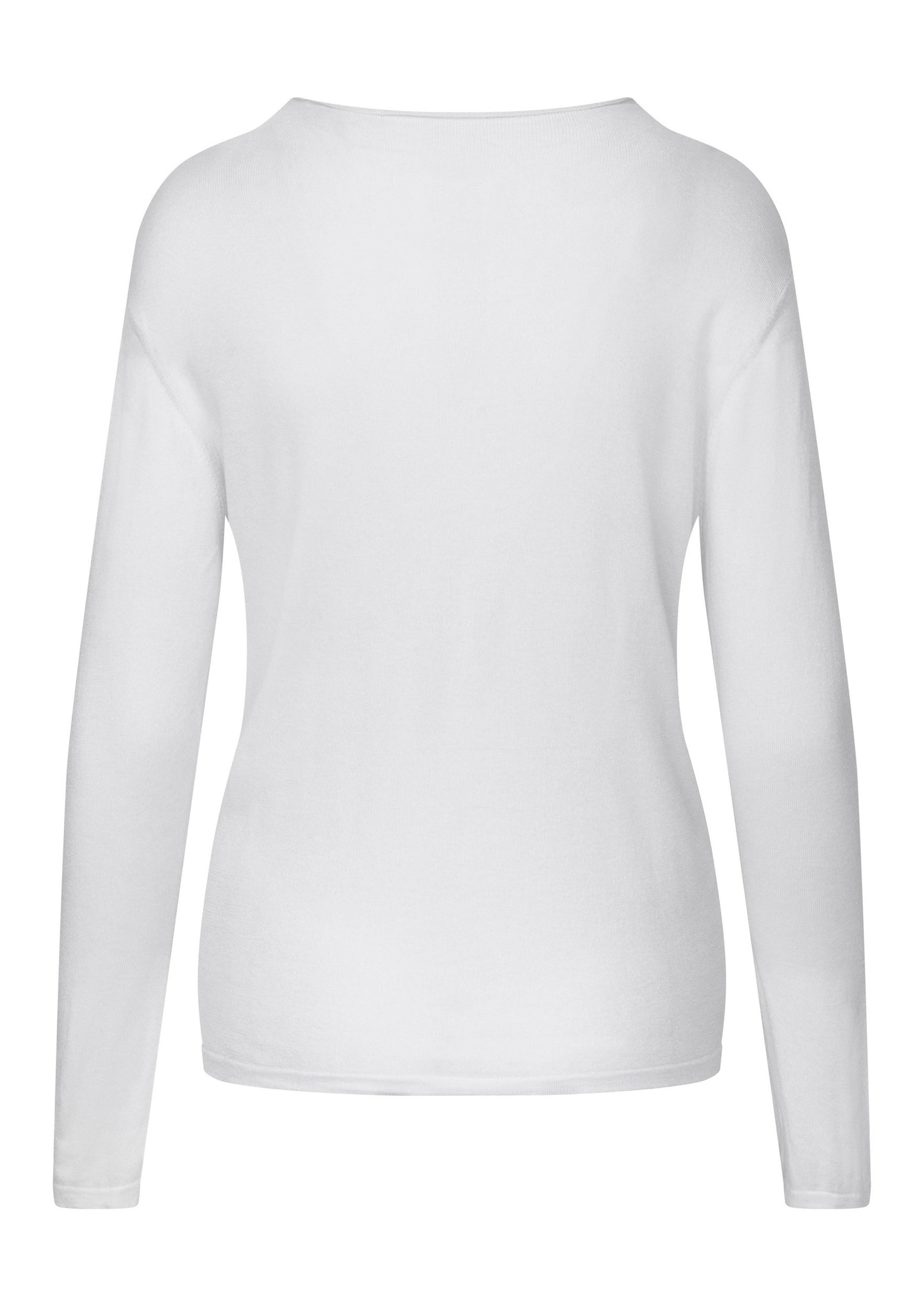 Long Sleeve Silk & Cashmere Boat Neck Top